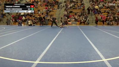 85 lbs Quarterfinal - Miles Christensen, Garretson Blue Dragons vs Reegan Corning, Pardeeville Boys Club Youth Wr