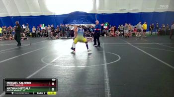 130 lbs Round 6 (8 Team) - Michael Salcedo, Olmsted Falls vs Nathan Metcalf, Dayton Bandits