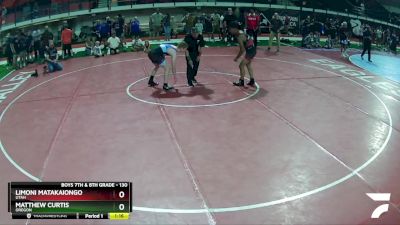 130 lbs Champ. Round 1 - Limoni Matakaiongo, Utah vs Matthew Curtis, Oregon