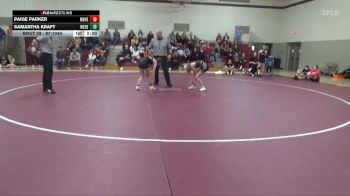 97-104A 1st Place Match - Paige Parker, Mount Vernon Girls vs Samantha Kraft, West Delaware Girls