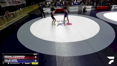 65 lbs 1st Place Match - Michael Clemmensen, Clayton Valley Wrestling Club vs Collin Hayes, California Grapplers