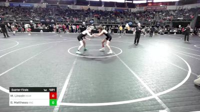 125 lbs Quarterfinal - Malachi Lincoln, Searcy Youth Wrestling vs Brody Matthews, King Select