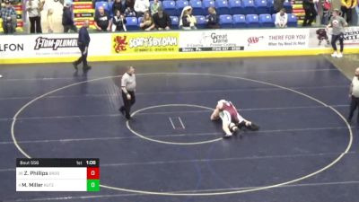 212 lbs Round Of 32 - Zachary Phillips, Brookville vs McCoy Miller, Kutztown