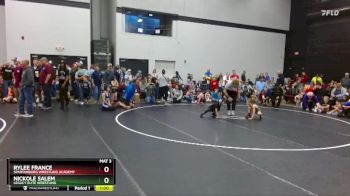 52 lbs Quarterfinal - RyLee France, Spartanburg Wrestling Academy vs Nickole Salem, Legacy Elite Wrestling