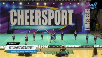 Palmetto Spirit Cheer & Tumble - Palmetto Sparklers [2024 L1 Tiny - Novice - Restrictions - D2 Day 1] 2024 CHEERSPORT Charlotte Classic