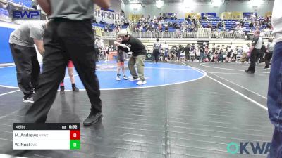 46 lbs Consi Of 4 - Maculey Andrews, Hilldale Youth Wrestling Club vs Wyatt Noel, Cowboy Wrestling Club