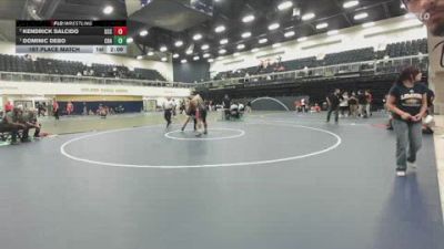 285 lbs 1st Place Match - Dominic DeBo, Chabot College vs Kendrick Salcido, Sacramento City College