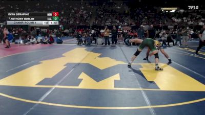 6A 175 lbs Champ. Round 1 - Evan Serafine, Meridian vs Anthony Butler, Eagle