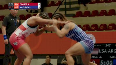 72 kg Round 1 - Alex Glaude, USA vs Linda Machuca, ARG