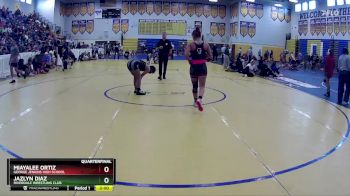 108 lbs Quarterfinal - Jazlyn Diaz, Riverdale Wrestling Club vs Miayalee Ortiz, George Jenkins High School