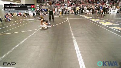 51 lbs Quarterfinal - Lynnlee Johnston, Mannford Pirate Youth Wrestling vs Olivia Jones, HURRICANE WRESTLING ACADEMY
