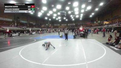 54 lbs 5th Place - Braxton Daves, Southwest Hammers vs Malachi Romero, Ridge WC