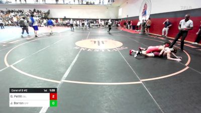 106 lbs Consi Of 8 #2 - Greyson Pettit, Delsea vs John Barron, St. Peter's Prep