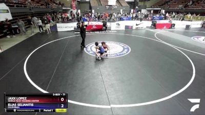 71 lbs 7th Place Match - Jaxx Lopez, World Team Training Center vs Elias Selianitis, California