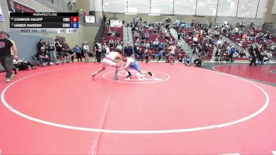157 lbs Quarterfinal - Connor Hauff, Fighting Squirrels Wrestling Club vs James Hansen, East Idaho Elite Wrestling Club
