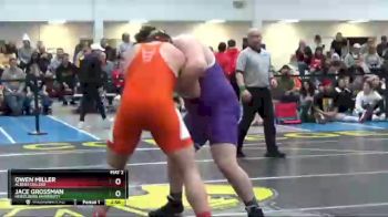 285 lbs Cons. Semi - Owen Miller, Albion College vs Jace Grossman, Heidelberg University