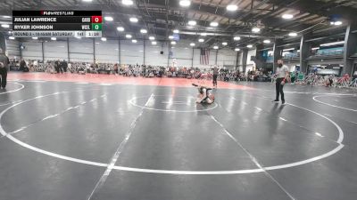 76 lbs Round 2 - 10:45am Saturday - Ryker Johnson, West Coast Elite vs Julian Lawrence, Cali Red