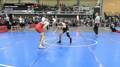 144 lbs Consi Of 16 #2 - Sean Callahan, Tewksbury vs Ryan Flis, Milford MA