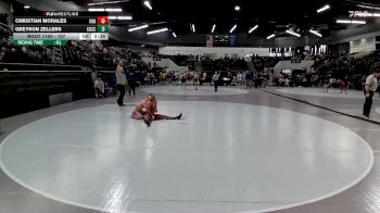 157 lbs Champ. Round 2 - Christian Morales, Unattached vs Greyson Zellers, Cowley College