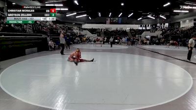 157 lbs Champ. Round 2 - Christian Morales, Unattached vs Greyson Zellers, Cowley College