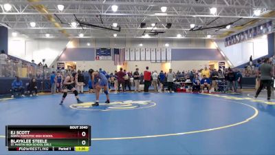 132 lbs Quarterfinal - EJ Scott, North Pontotoc High School vs Blayklee Steele, St. Martin High School Girls