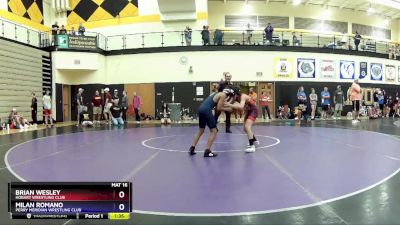 82 lbs Cons. Semi - Brian Wesley, Hobart Wrestling Club vs Milan Romano, Perry Meridian Wrestling Club