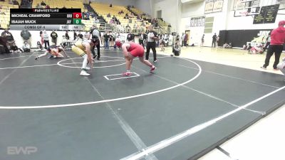 155 lbs Consi Of 4 - Micheal Crawford, Grove vs Isaiah Muck, Jay Junior High