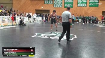157 lbs Quarterfinal - Alex Ramirez, Mt. San Antonio College vs Nathan Vasquez, Skyline College