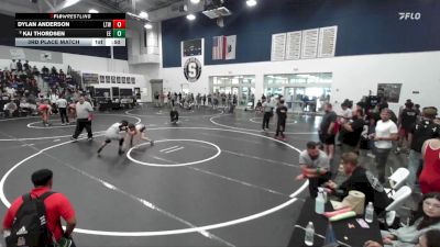 132 lbs 3rd Place Match - Kai Thordsen, Eastvale Elite vs Dylan Anderson, Live Training Wrestling