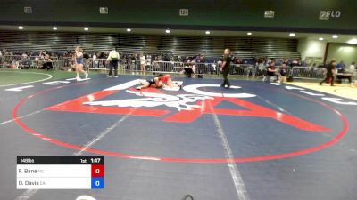 148 lbs Consi Of 8 #1 - Faith Bane, NC vs Olivia Davis, CA