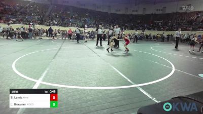 58 lbs Round Of 64 - Brody Lewis, Mustang Bronco Wrestling Club vs Lincoln Brawner, Woodward Youth Wrestling