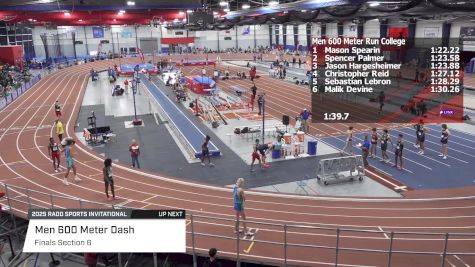 Men's 600m, Finals 6