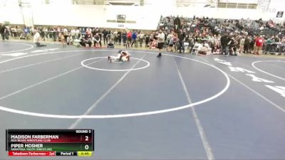 71-72 lbs Round 3 - Madison Farberman, BGA Bears Wrestling Club vs Piper Mosher, Saratoga Youth Wrestling