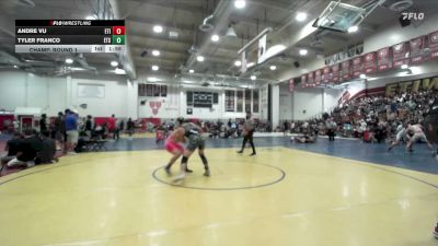 150 lbs Champ. Round 1 - Andre Vu, Etiwanda vs Tyler Franco, ETS