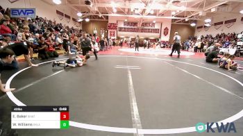 40 lbs Semifinal - Ezekiel Baker, Skiatook Youth Wrestling vs Walker Williams, Oklahoma Phantom Wrestling Club