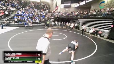 132 lbs Cons. Round 2 - Karl Ledbetter, Corner Canyon vs Hadley Platt, Fremont