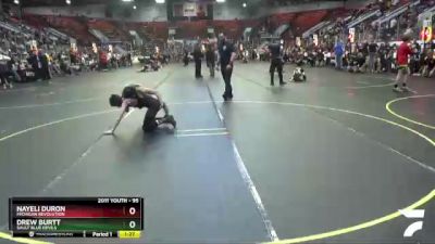 95 lbs Cons. Round 4 - Nayeli Duron, Michigan Revolution vs Drew Burtt, Sault Blue Devils