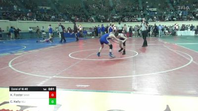 100 lbs Consi Of 16 #2 - Kellen Foster, Sand Springs vs Connor Kelly, Hennessey Eagles Jr High