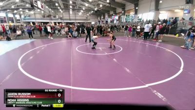 70 lbs Cons. Round 2 - Noah Higgins, Liberty Warriors Wrestling Club vs Jaxon Russom, Texas Elite Wrestling Club