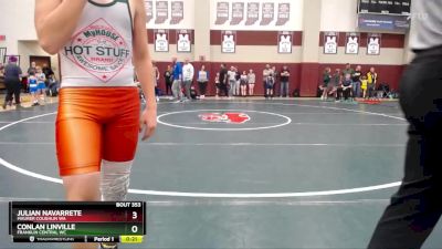 97-105 lbs Semifinal - Conlan Linville, Franklin Central WC vs Julian Navarrete, Maurer Coughlin WA