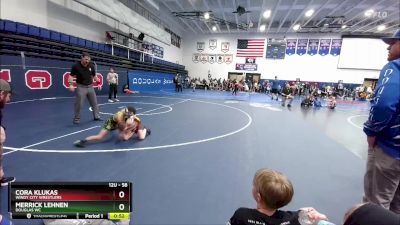 58 lbs Round 3 - Merrick Lehnen, Douglas WC vs Cora Klukas, Windy City Wrestlers