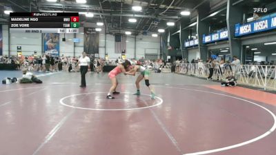132 lbs Rr Rnd 3 - Madeline Ngo, MetroWest United vs Zoe Vore, Team RJN