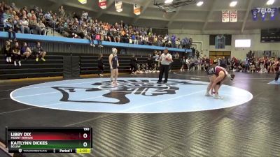 190 lbs Quarterfinal - Libby Dix, Mount Vernon vs Kaitlynn Dickes, BCLUW