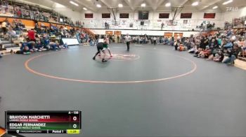 138 lbs Quarterfinal - Braydon Marchetti, Lander Middle School vs Edgar Fernandez, Worland Middle School