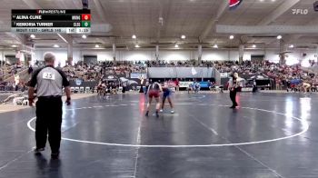 Girls 145 lbs Quarterfinal - Kemoria Turner, Cleveland High School vs Alina Cline, Munford High School