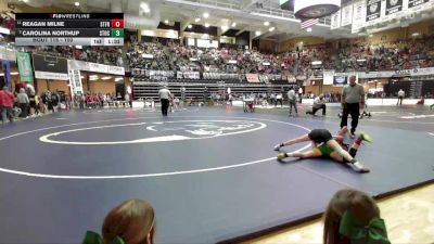 100 lbs Quarterfinal - Carolina Northup, Stockton HS vs Reagan Milne, St. Francis HS