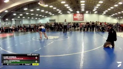 98 lbs Cons. Round 3 - Luke Horbal, Williamsburg Wrestling Club vs Luca Schmittou, 84 Athletes