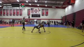 133 lbs Cons. Round 3 - Nate Barrios, San Joaquin Delta vs Jimmy Romero, Menlo NWCA
