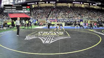 D1-132 lbs 1st Place Match - Bohdan Abbey, Hartland HS vs Dominic Perez, Davison HS