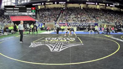 D1-132 lbs 1st Place Match - Bohdan Abbey, Hartland HS vs Dominic Perez, Davison HS